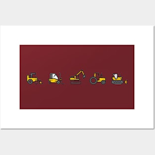 Excavator Posters and Art